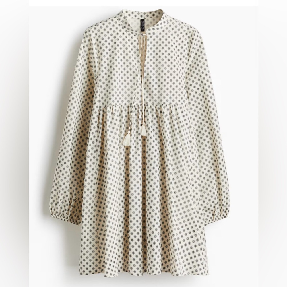 NWT X-Large H&M Divided Tie-Detail Cotton Dress